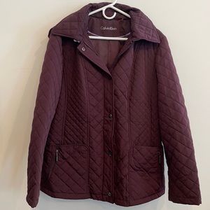 Calvin Klein Detachable Hood Quilted Trenchcoat XL